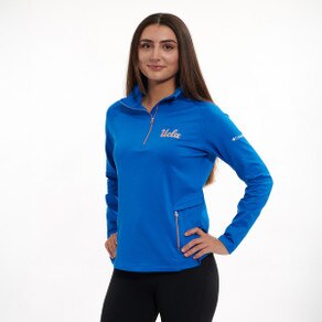 UCLA Women's Script 1/4 Zip Active Knit